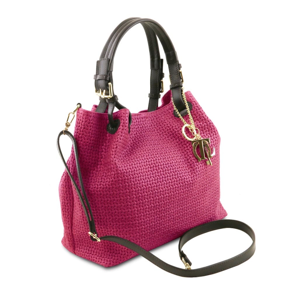 TL KeyLuck – Borsa Shopping in Pelle Stampata Woven | TL141573