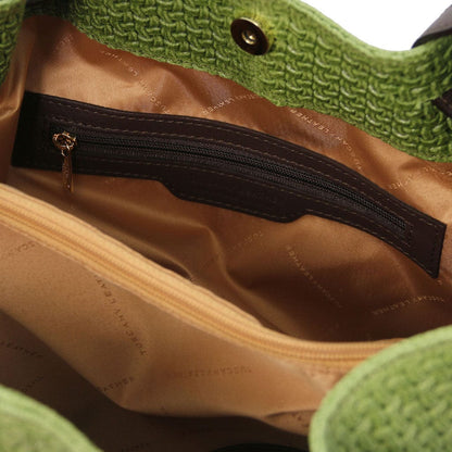 TL KeyLuck – Borsa Shopping in Pelle Stampata Woven | TL141573