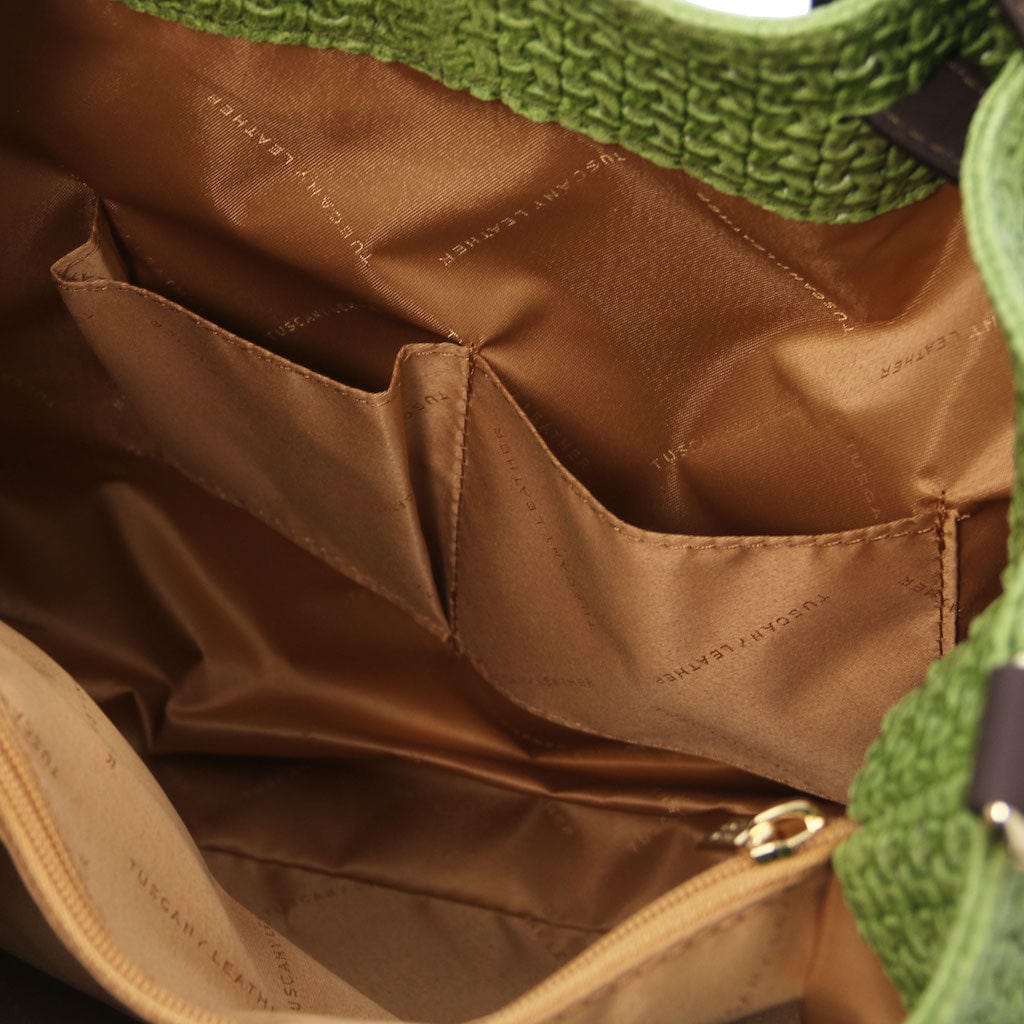 TL KeyLuck – Borsa Shopping in Pelle Stampata Woven | TL141573