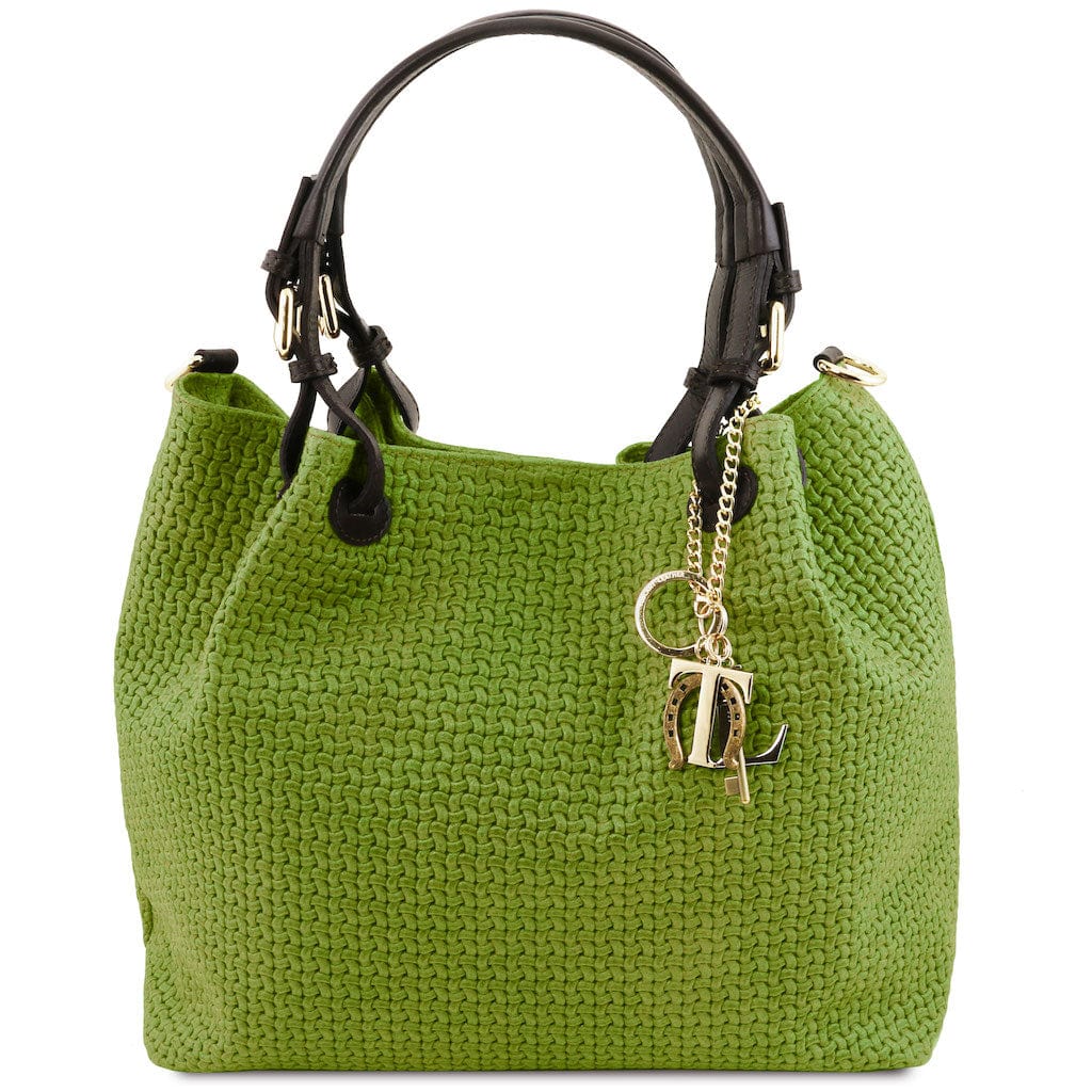 TL KeyLuck – Borsa Shopping in Pelle Stampata Woven | TL141573
