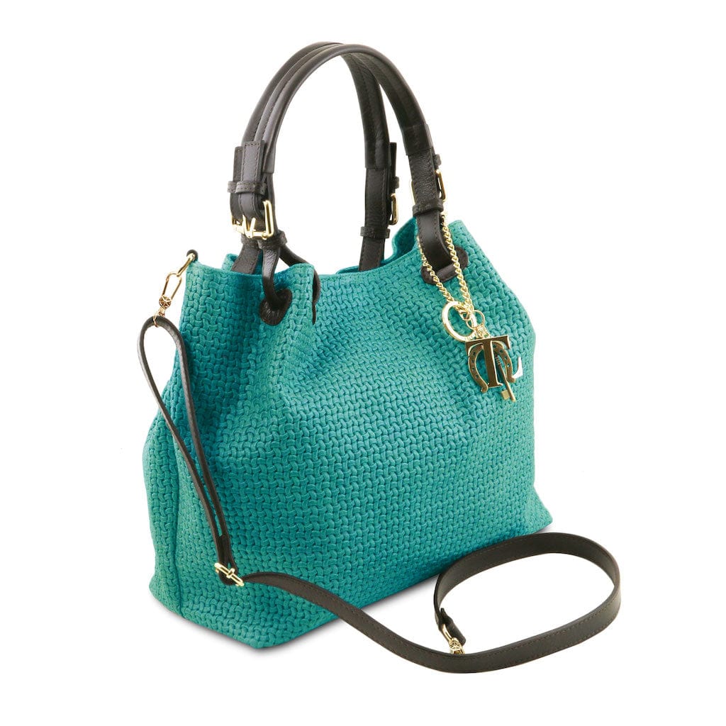 TL KeyLuck – Borsa Shopping in Pelle Stampata Woven | TL141573