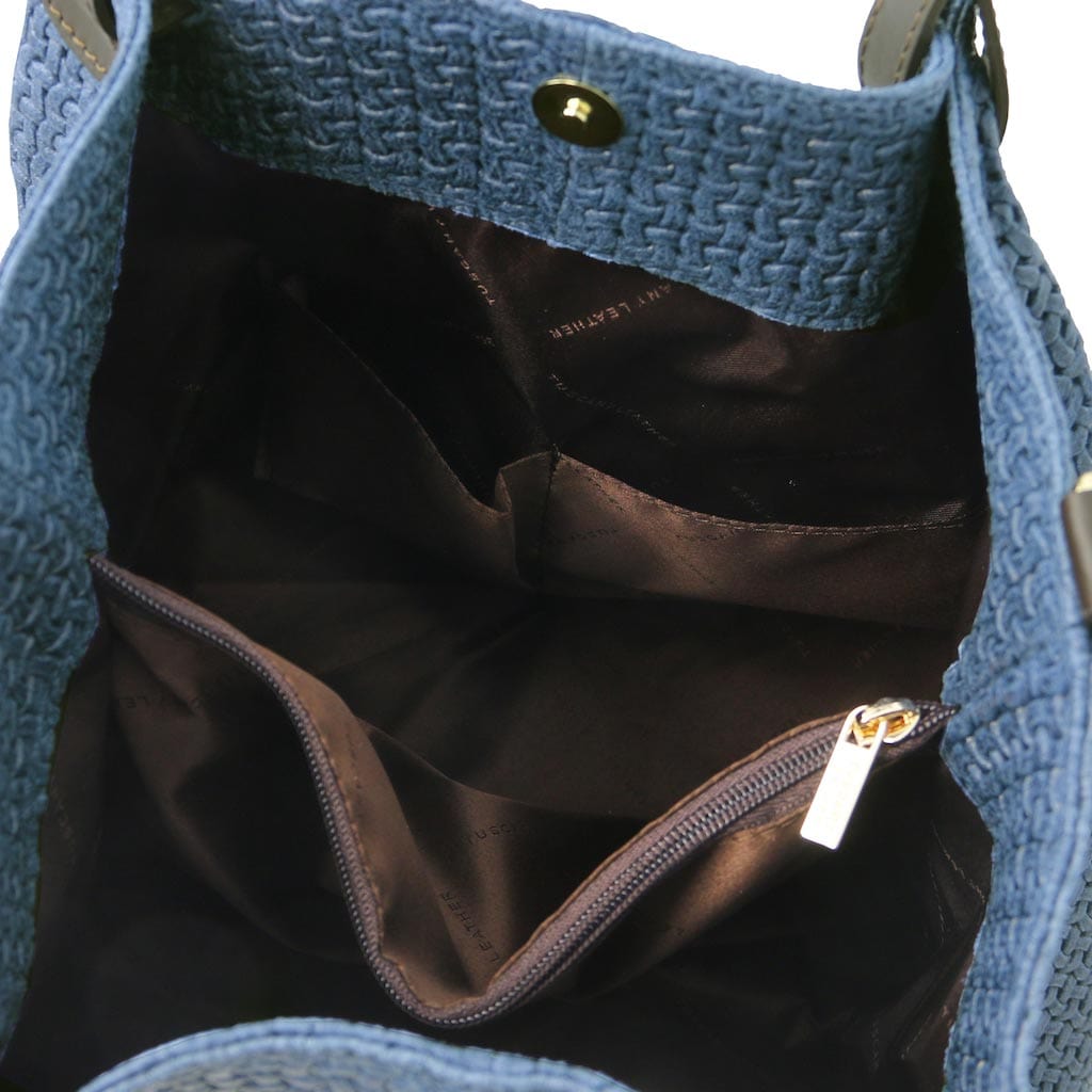 TL KeyLuck – Borsa Shopping in Pelle Stampata Woven | TL141573