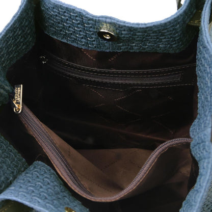 TL KeyLuck – Borsa Shopping in Pelle Stampata Woven | TL141573
