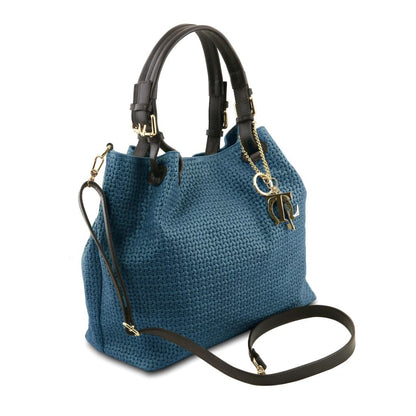 TL KeyLuck – Borsa Shopping in Pelle Stampata Woven | TL141573