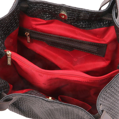 TL KeyLuck – Borsa Shopping in Pelle Stampata Woven | TL141573