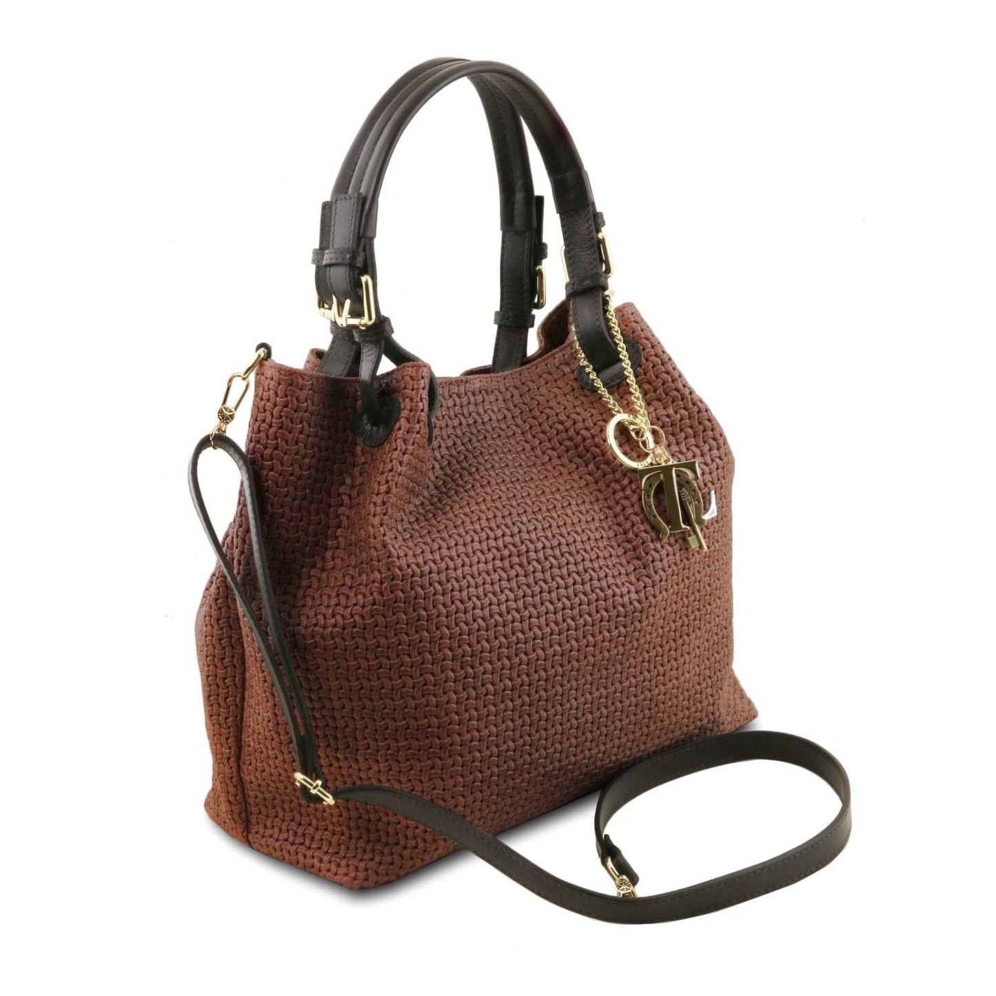 TL KeyLuck – Borsa Shopping in Pelle Stampata Woven | TL141573