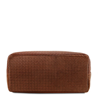 TL KeyLuck – Borsa Shopping in Pelle Stampata Woven | TL141573