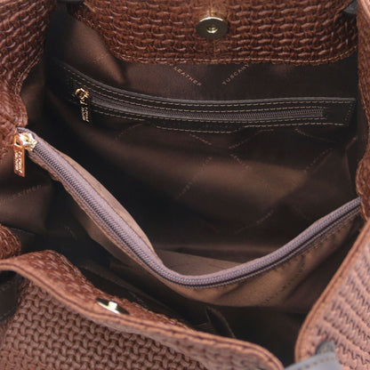 TL KeyLuck – Borsa Shopping in Pelle Stampata Woven | TL141573