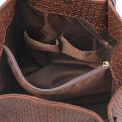 TL KeyLuck – Borsa Shopping in Pelle Stampata Woven | TL141573