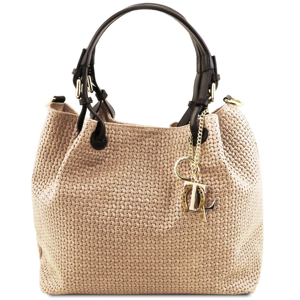 TL KeyLuck – Borsa Shopping in Pelle Stampata Woven | TL141573