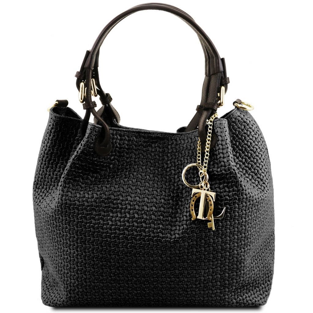 TL KeyLuck – Borsa Shopping in Pelle Stampata Woven | TL141573