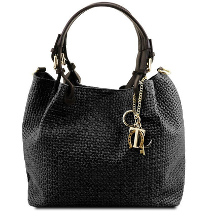 TL KeyLuck – Borsa Shopping in Pelle Stampata Woven | TL141573