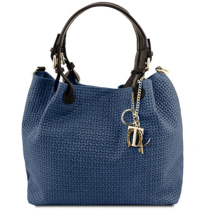 TL KeyLuck – Borsa Shopping in Pelle Stampata Woven | TL141573