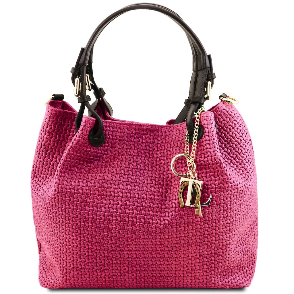TL KeyLuck – Borsa Shopping in Pelle Stampata Woven | TL141573
