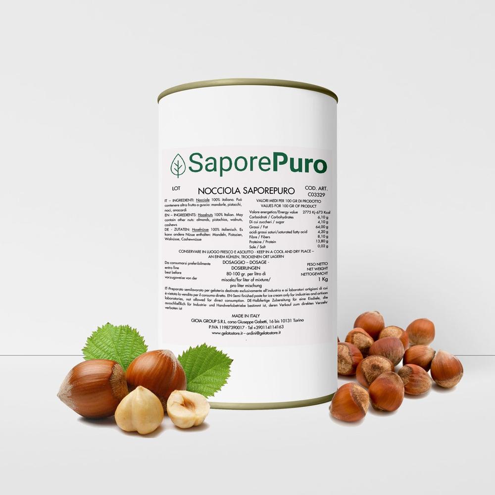 100 % reine italienische Haselnusspaste – 1 kg (mittlere Röstung)
