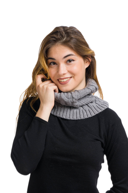 Clara: gola aquecedora feminina em lã merino