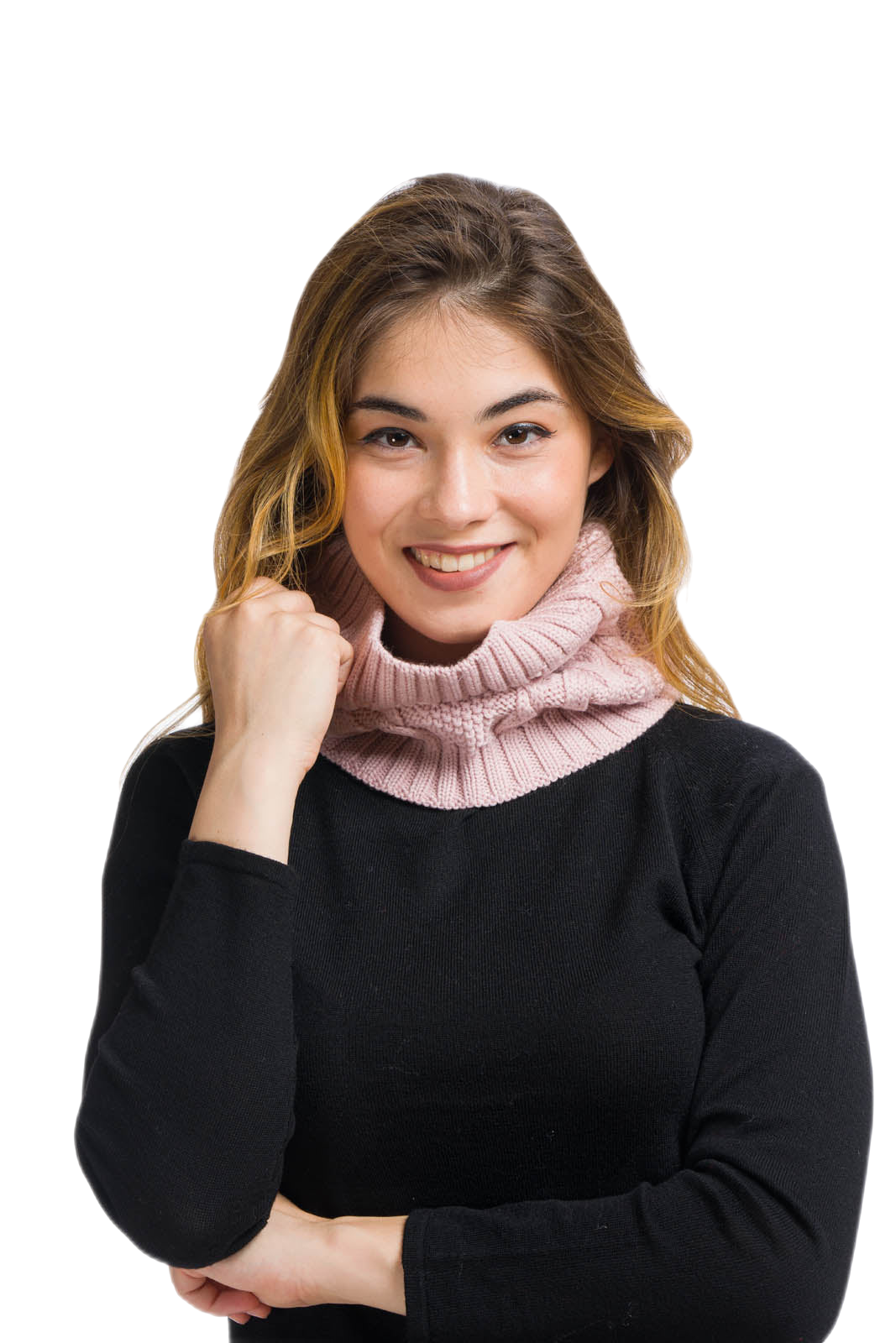 Clara: gola aquecedora feminina em lã merino