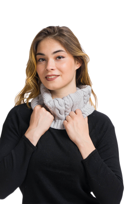 Clara : tour de cou femme en laine mérinos