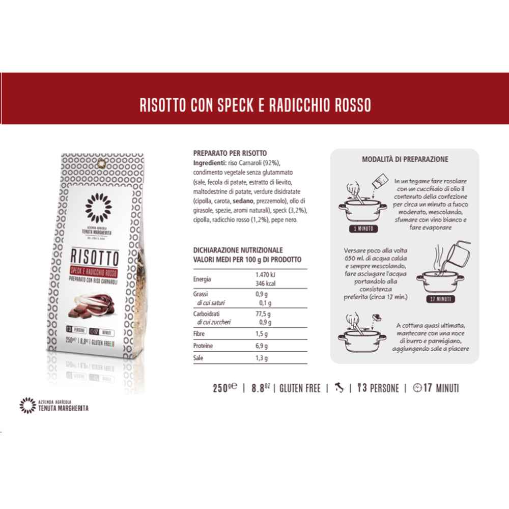 Risotto con speck y achicoria roja 250gr.