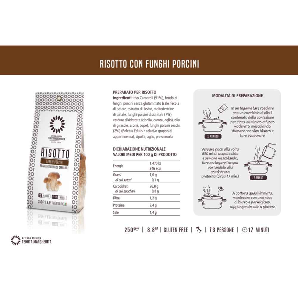 Risotto con Setas Porcini 250gr. - Tenuta Margherita