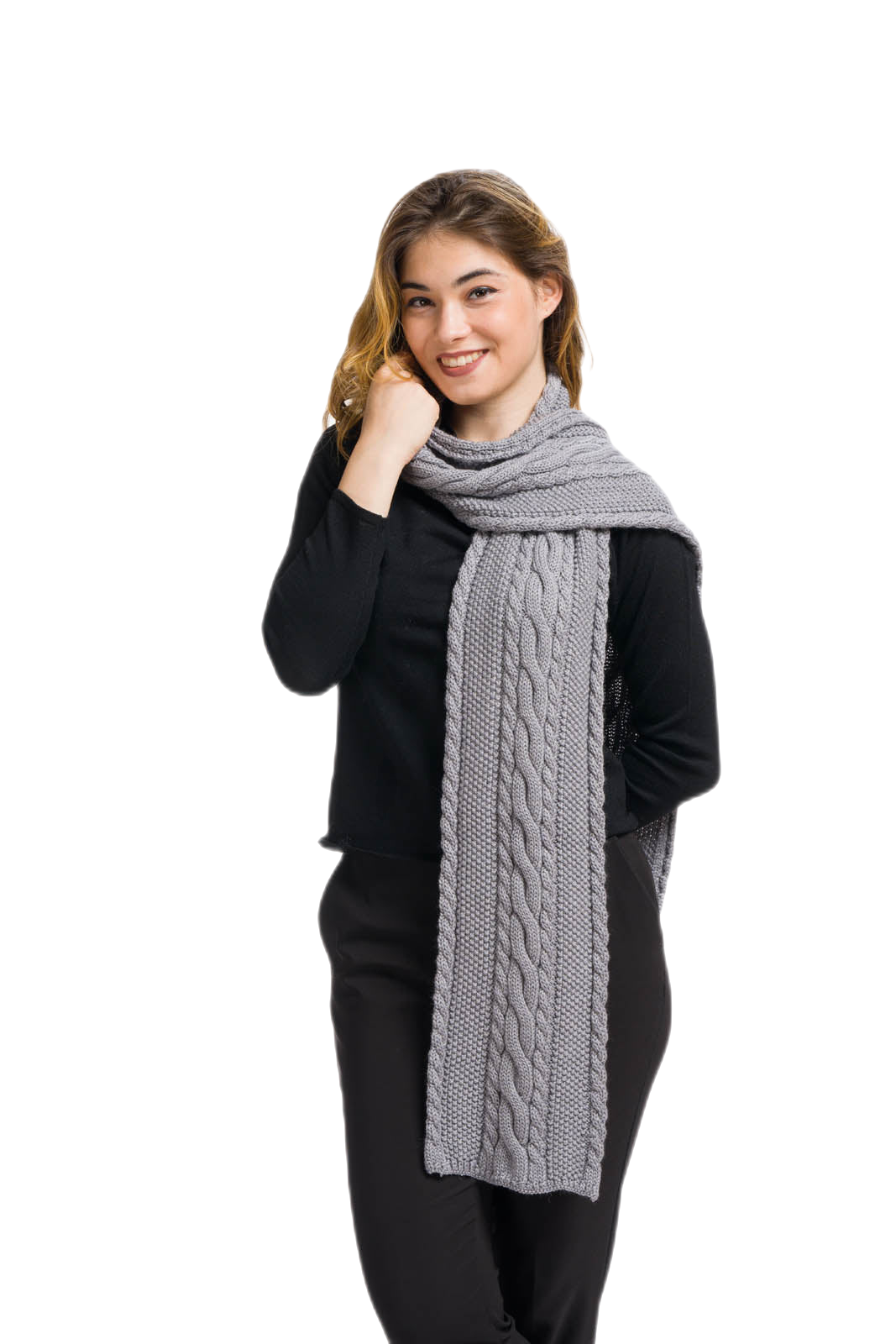 Sophia: cachecol feminino em lã merino