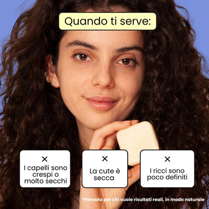 Shampoo Solido Anticrespo per Capelli Secchi o Ricci