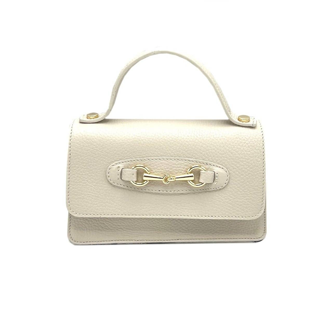 Sofia Tasche aus genarbtem Leder mit Kettenriemen
