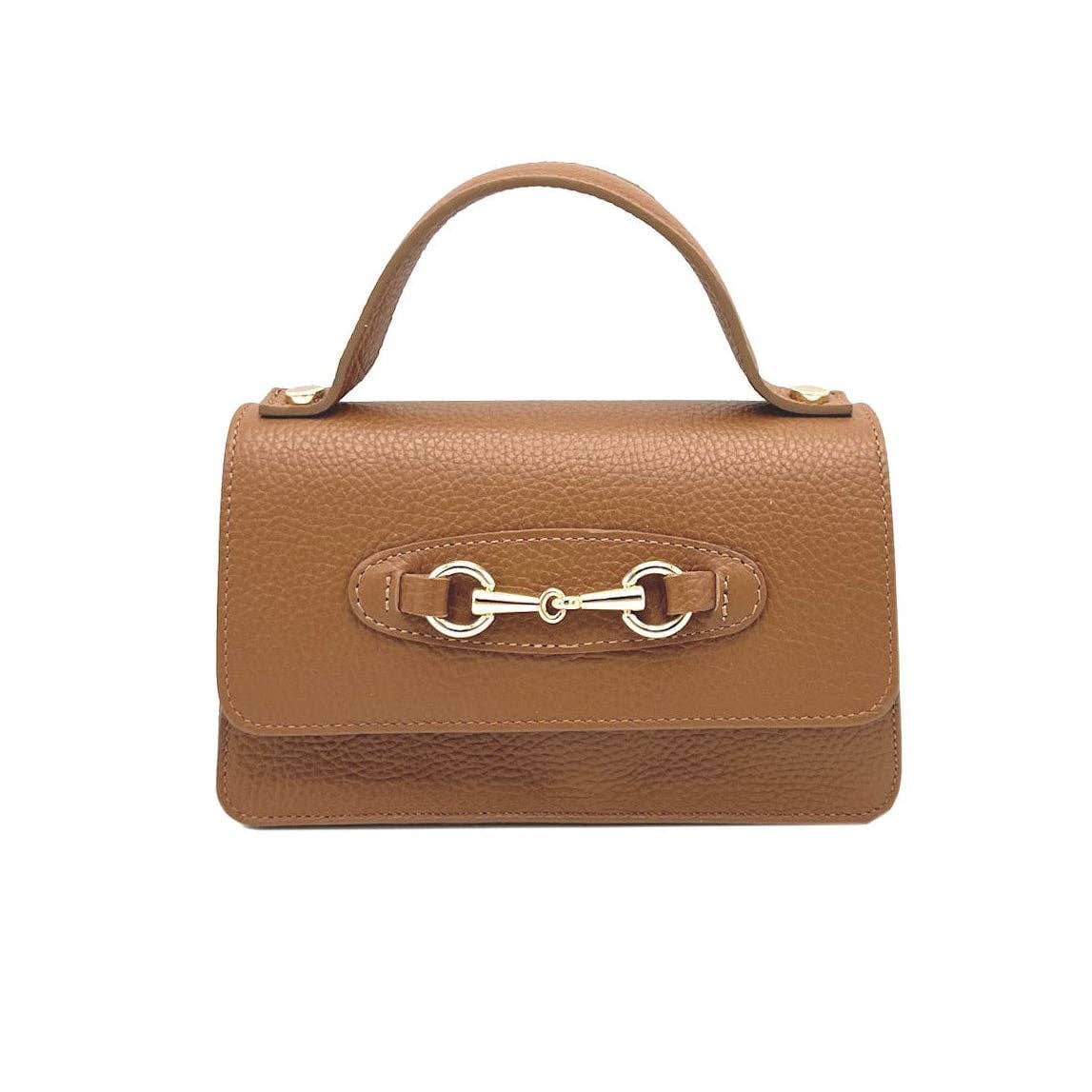 Sofia Tasche aus genarbtem Leder mit Kettenriemen