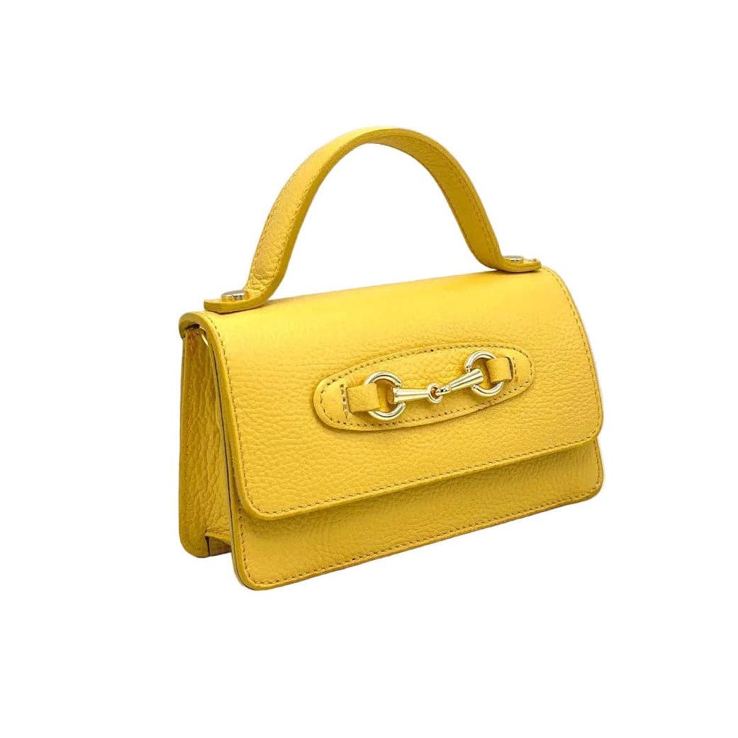 Sofia Tasche aus genarbtem Leder mit Kettenriemen