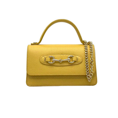 Sofia Tasche aus genarbtem Leder mit Kettenriemen