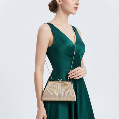 Soft Pouch Bolsa com strass dourado