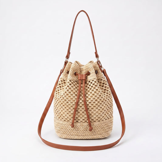 Straw Bucket Bag