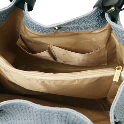 TL KeyLuck – Borsa Shopping in Pelle Stampata Woven | TL141573