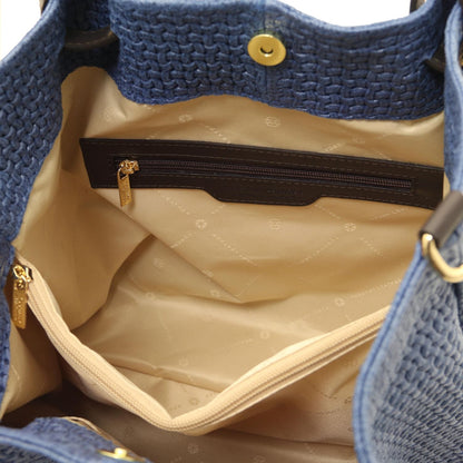 TL KeyLuck – Borsa Shopping in Pelle Stampata Woven | TL141573