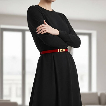 Cintura Skinny Regolabile in Pelle da Donna – Artigianale
