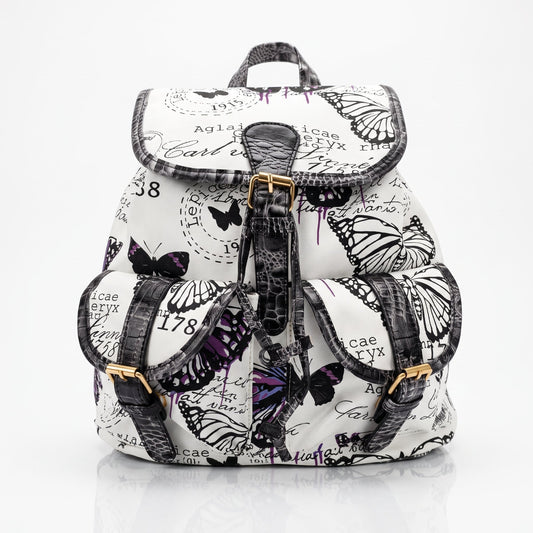 Adelina Butterfly Canvas Backpack