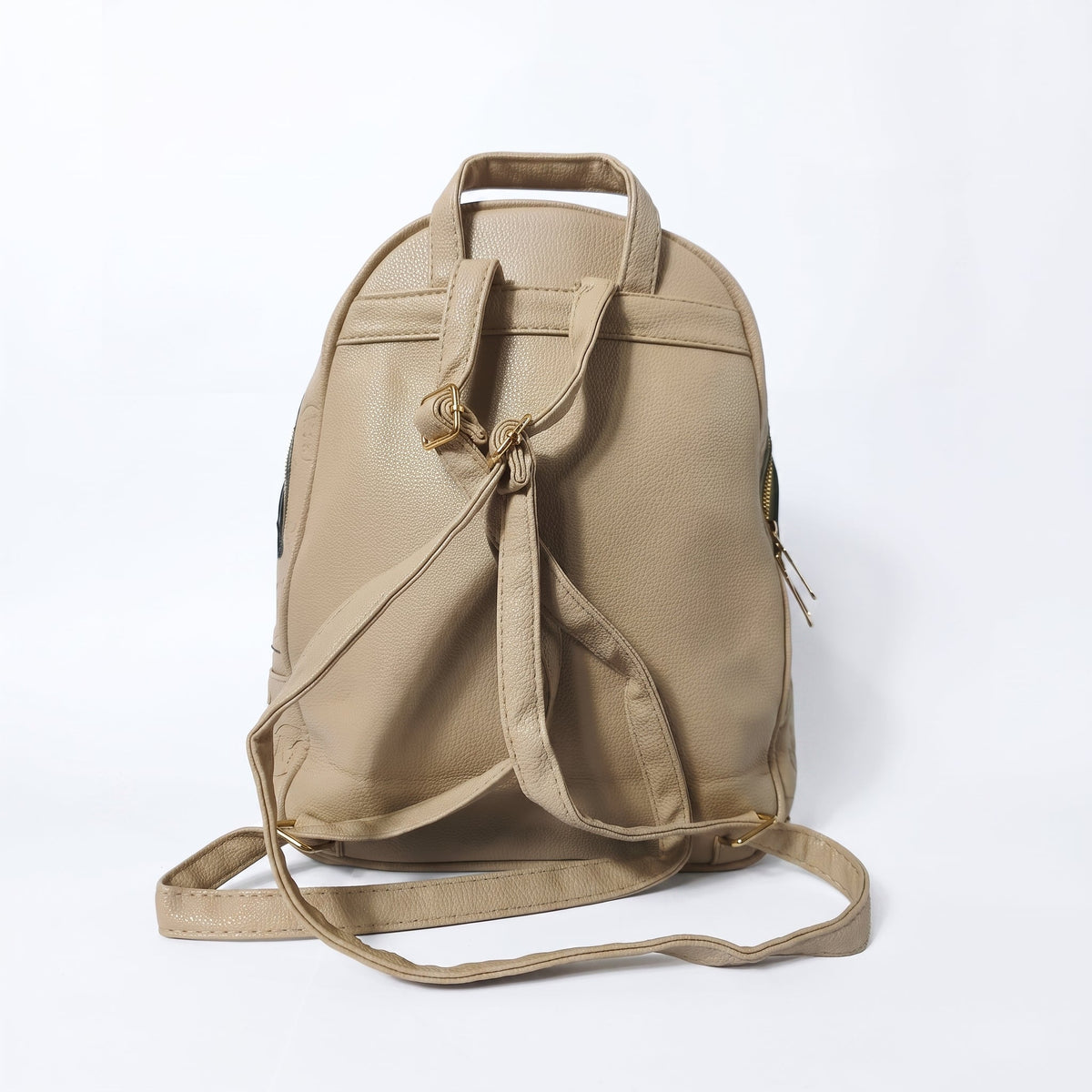 Beige and Black Backpack with Monogram