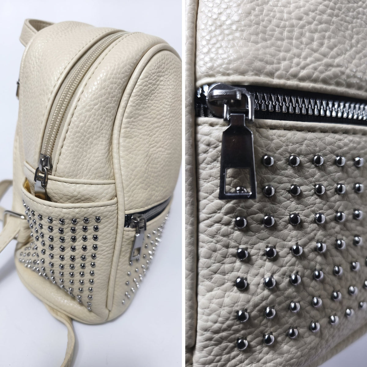 Woven Faux Leather Backpack