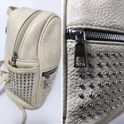 Woven Faux Leather Backpack
