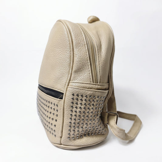 Woven Faux Leather Backpack