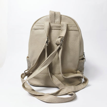 Woven Faux Leather Backpack