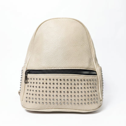 Woven Faux Leather Backpack