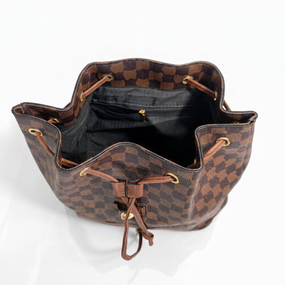 Rucksack aus braunem Kunstleder