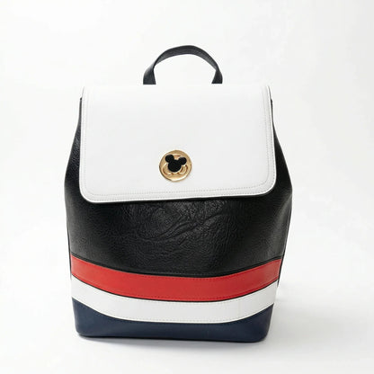 Tricolor Backpack with Cartoon Design