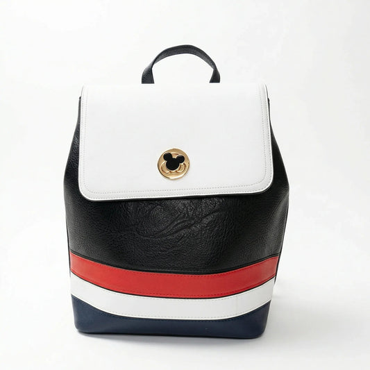 Tricolor Backpack with Cartoon Design