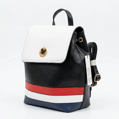Tricolor Backpack with Cartoon Design