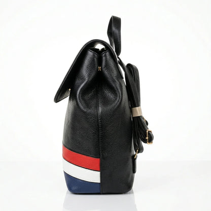 Tricolor Backpack with Cartoon Design